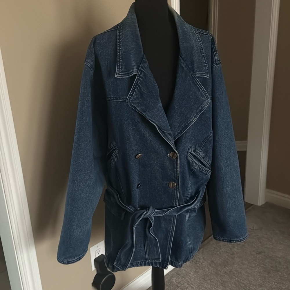 Diana Marco brand Denim Double Breasted Jacket.